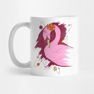 Orange and Pink Swan Among The Stars Mug